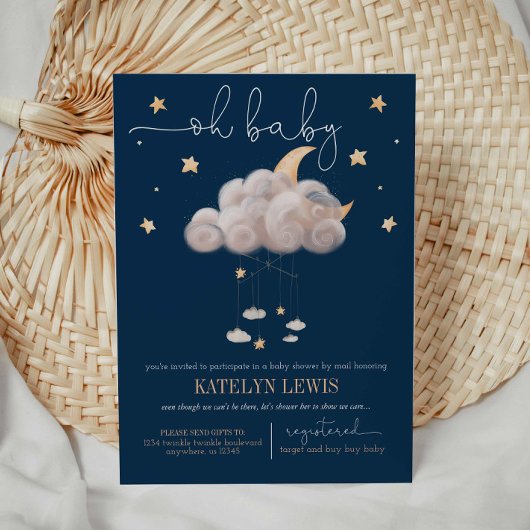 Twinkle Twinkle Little Star-Baby shower per post Kaart