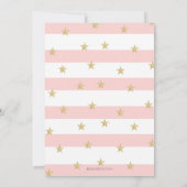Twinkle Twinkle Little Star Baby shower Pink Gold Kaart (Achterkant)