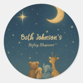 Twinkle Twinkle Little Star Baby shower Ronde Sticker