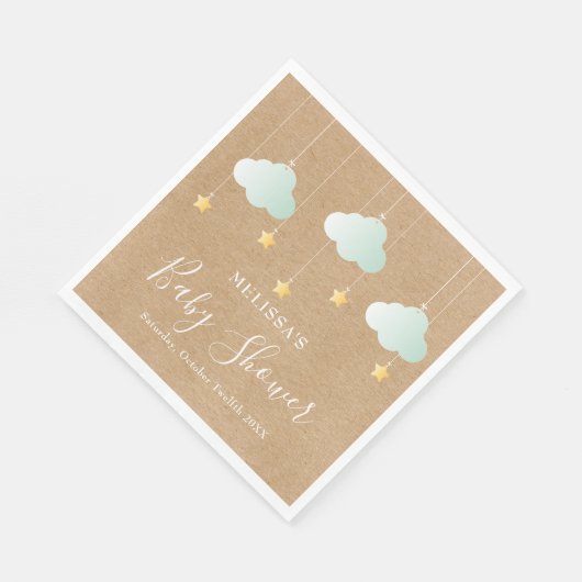 Twinkle Twinkle Little Star Baby Shower Rustiek Servet (Hoek)