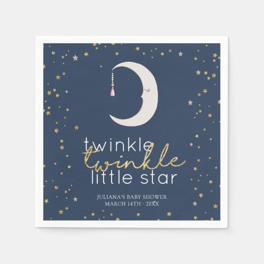 Twinkle Twinkle Little Star Baby shower Servet (Voorkant)