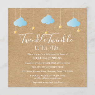 Twinkle Twinkle Little Star Baby shower / Sprinkle Kaart