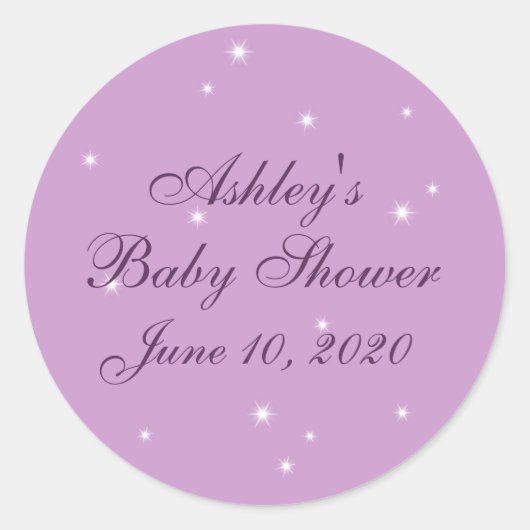 Twinkle Twinkle Little Star Baby shower Sticker (Voorkant)