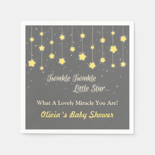 Twinkle Twinkle Little Star Baby shower Supplies Servet (Voorkant)