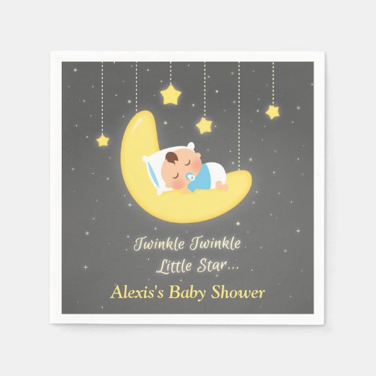 Twinkle Twinkle Little Star Baby shower Supplies Servet (Voorkant)