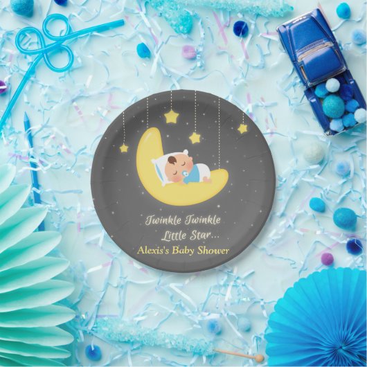 Twinkle Twinkle Little Star Baby shower Supply Papieren Bordje (Feest)