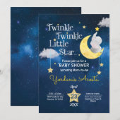 Twinkle Twinkle Little star baby shower-uitnodigin Kaart (Voorkant / Achterkant)