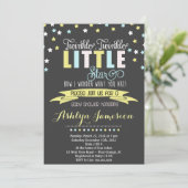 Twinkle Twinkle Little Star Baby Shower Uitnodigin Kaart (Staand voorkant)