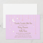 Twinkle Twinkle Little Star Baby shower-uitnodigin Kaart (Voorkant / Achterkant)