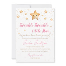 Twinkle Twinkle Little Star Baby Shower Uitnodigin