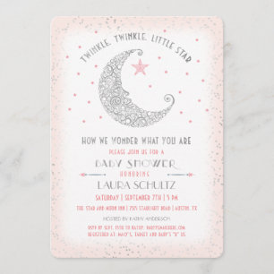 Twinkle Twinkle Little Star Baby Shower Uitnodigin Kaart
