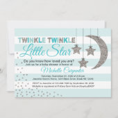 twinkle twinkle little star baby shower uitnodigin kaart (Voorkant)