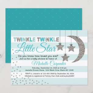 twinkle twinkle little star baby shower uitnodigin kaart