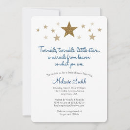Twinkle Twinkle Little Star Baby Shower Uitnodigin Kaart