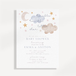 Twinkle Twinkle Little Star Baby Shower Uitnodigin Kaart