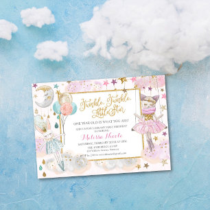 Twinkle Twinkle Little Star Baby Shower Uitnodigin Kaart