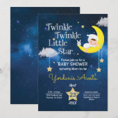 Twinkle Twinkle Little star baby shower-uitnodigin Kaart (Voorkant / Achterkant)