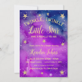 Twinkle Twinkle Little Star Baby shower-uitnodigin Kaart