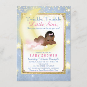 Twinkle Twinkle Little Star Baby Shower vertaling: Kaart