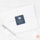 Twinkle Twinkle Little Star Baby shower Vierkante Sticker (Envelop)