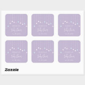 Twinkle Twinkle Little Star Baby shower Vierkante Sticker (Vel)