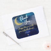 Twinkle Twinkle Little Star Baby shower Vierkante Sticker (Envelop)