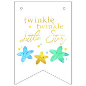 Twinkle Twinkle Little Star Baby shower Vlaggetjes (Eerste vlag)