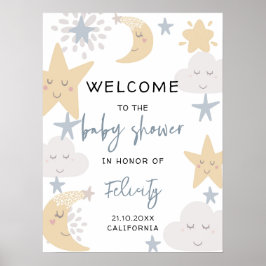 Twinkle Twinkle Little Star Baby shower Welcome Poster