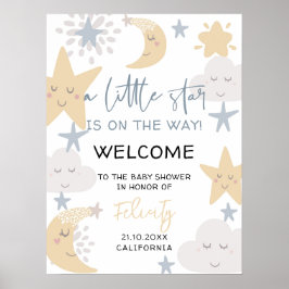 Twinkle Twinkle Little Star Baby shower Welcome Poster