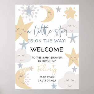 Twinkle Twinkle Little Star Baby shower Welcome Poster