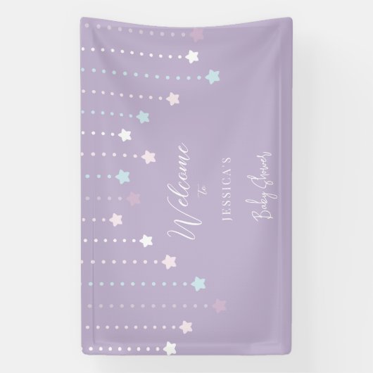 Twinkle Twinkle Little Star Baby shower Welcome Spandoek (Verticaal)