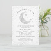 Twinkle Twinkle Little Star Baby Shower Zilver Kaart (Staand voorkant)
