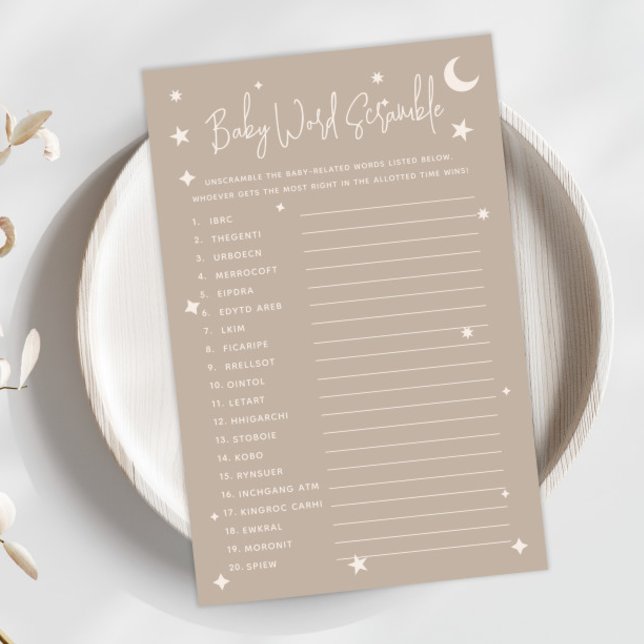 Twinkle Twinkle Little Star Baby Word Scramble (Creator heeft geüpload)