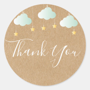 Twinkle Twinkle Little Star Bedankt Baby Shower Ronde Sticker