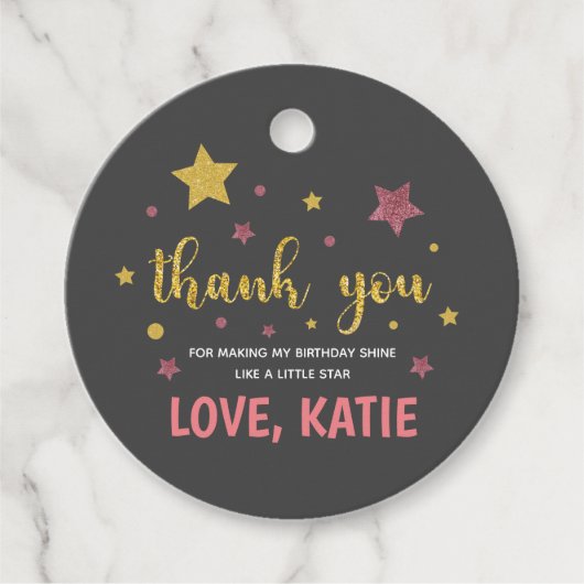 Twinkle Twinkle Little Star Bedankt Bedankjes Labels (Voorkant)