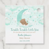 Twinkle Twinkle Little Star Beer Baby shower Bedankjes Labels (Achterkant)