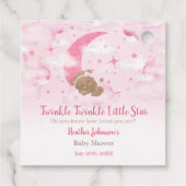 Twinkle Twinkle Little Star Beer Baby shower Bedankjes Labels (Achterkant)