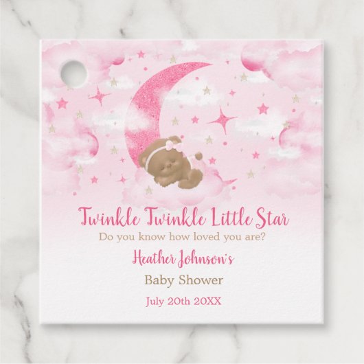 Twinkle Twinkle Little Star Beer Baby shower Bedankjes Labels (Voorkant)