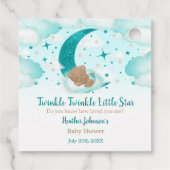 Twinkle Twinkle Little Star Beer Baby shower Bedankjes Labels (Achterkant)