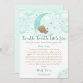 Twinkle Twinkle Little Star Beer Baby shower Bedankkaart (Voorkant / Achterkant)