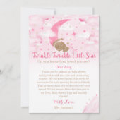 Twinkle Twinkle Little Star Beer Baby shower Bedankkaart (Voorkant)