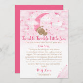 Twinkle Twinkle Little Star Beer Baby shower Bedankkaart (Voorkant / Achterkant)