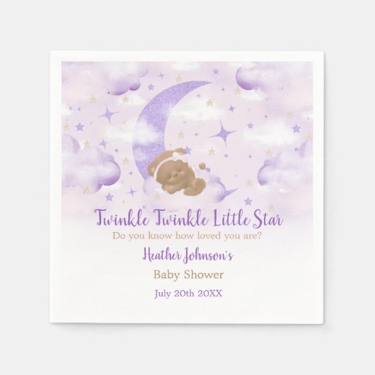 Twinkle Twinkle Little Star Beer Baby shower Servet (Voorkant)