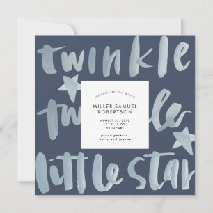 Twinkle Twinkle Little Star Birth Aankondiging