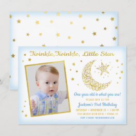 Twinkle, Twinkle, Little Star Birthday Boy Foto Kaart