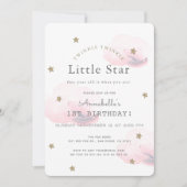 Twinkle Twinkle Little Star Birthday Invitation Kaart (Voorkant)