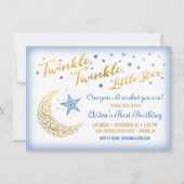 Twinkle Twinkle Little Star Birthday Invitation Kaart (Voorkant)