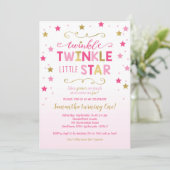 Twinkle Twinkle Little Star Birthday Invitation Kaart (Staand voorkant)