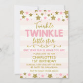 Twinkle twinkle Little Star Birthday Invitation Kaart (Voorkant)