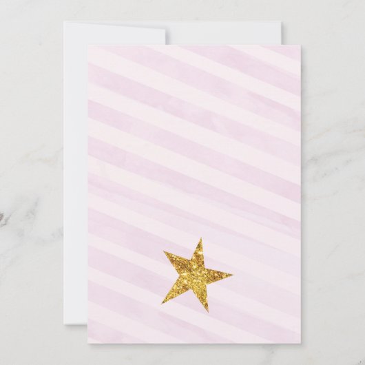 Twinkle Twinkle Little Star Birthday Invitation Kaart (Achterkant)